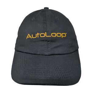 AutoLoop Strapback Hat Black One Size Adjustable 6 Panel BIC Graphic